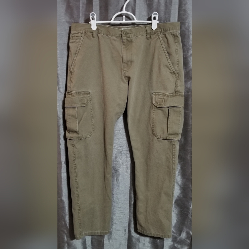 Denver Hayes Mens Cargo Straight Leg Chinos Beige Label Reads Size 36x30* - Picture 2 of 16